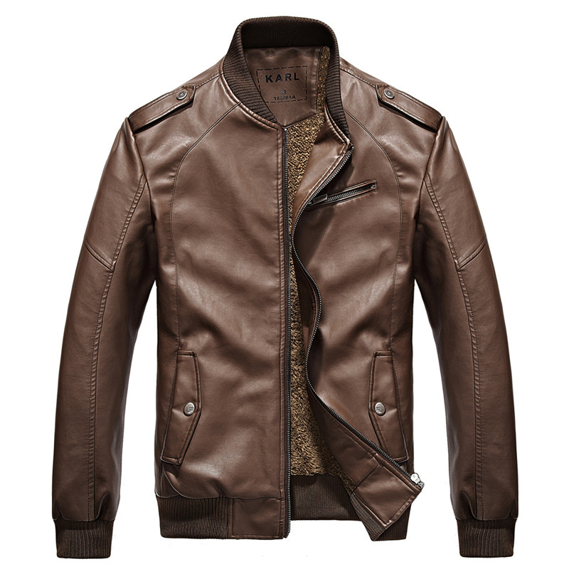  ÷ β   & S     PU   Ʈ ܿ /Winter Jacket For Men&s Plus Thick Velvet Men&s Leather Motorcycle Jacket Slim Pu Leath